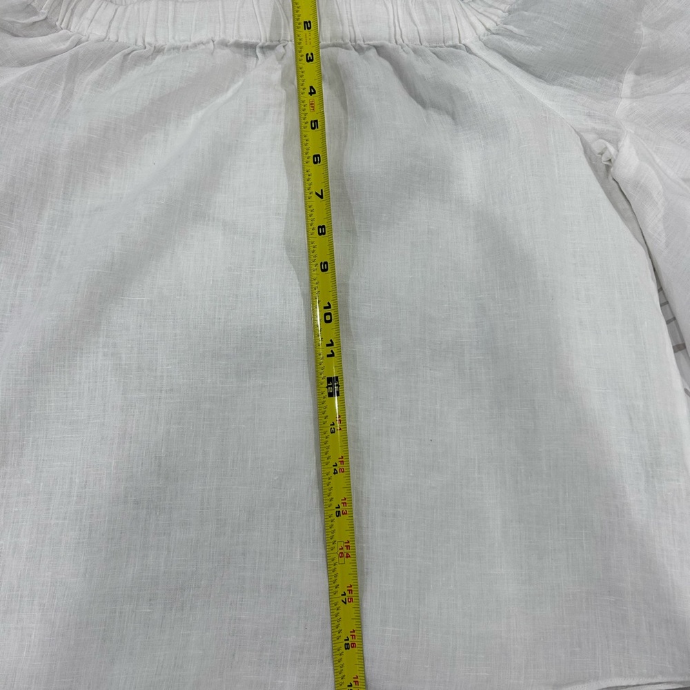 💰PRICE ⬇️ 
ZARA WOMAN • White linen Large Sleeve Blouse • sz Large - Picture 9 of 11